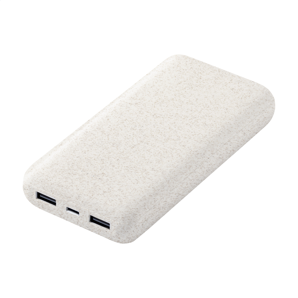 Batterie externe Durum XL personnalisée en paille de blé écologique, 20000 mAh imprimé avec logo