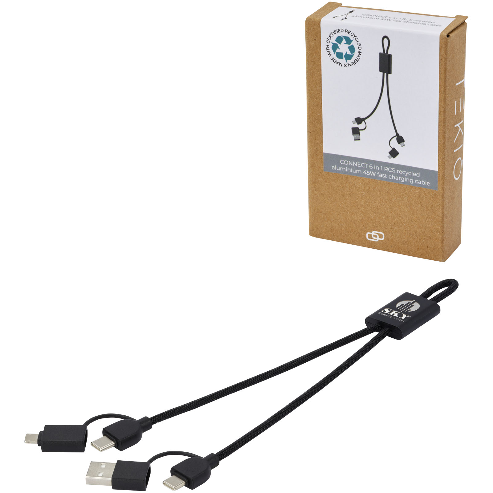Câble Intelligent 6-en-1 Éco-Charge 45W - Échalas
