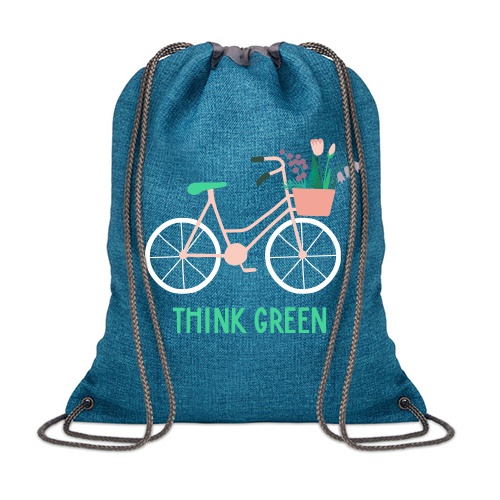 Sac de sport personnalisé en polyester à cordons - Sherbrooke