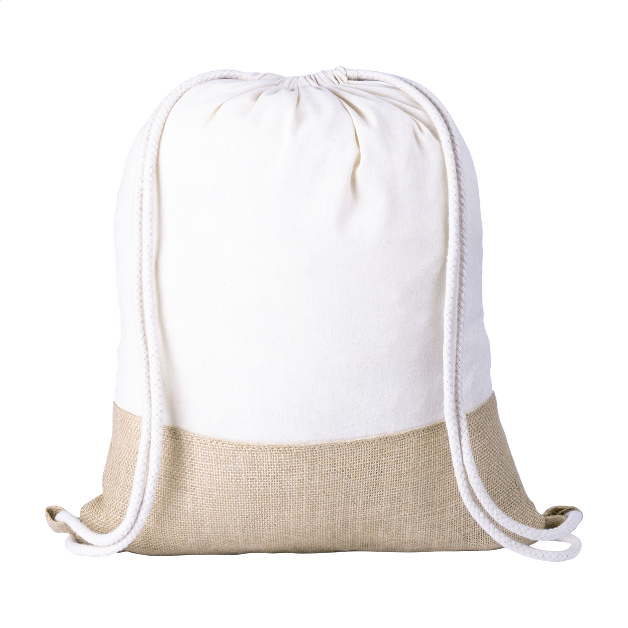 Sac à dos cordelettes Jucox personnalisé en jute et coton