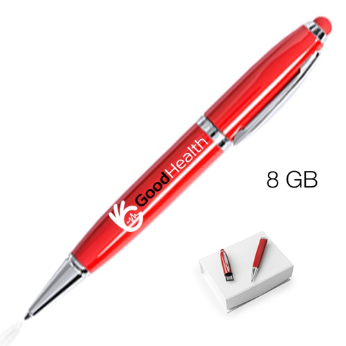 Coffret avec stylo métal personnalisé avec clé USB 16 Go incluse - Libourne