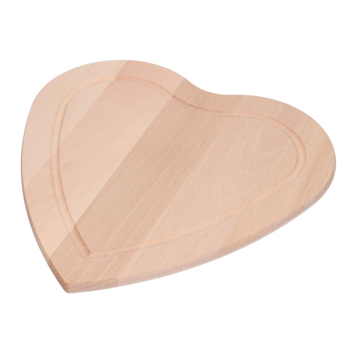Planche à découper en forme de cœur en bois - Chaumont