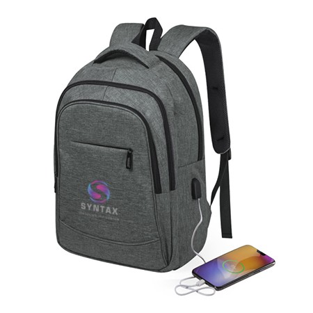 Sac à dos personnalisé avec connexion USB – Montgomery - Zaprinta France