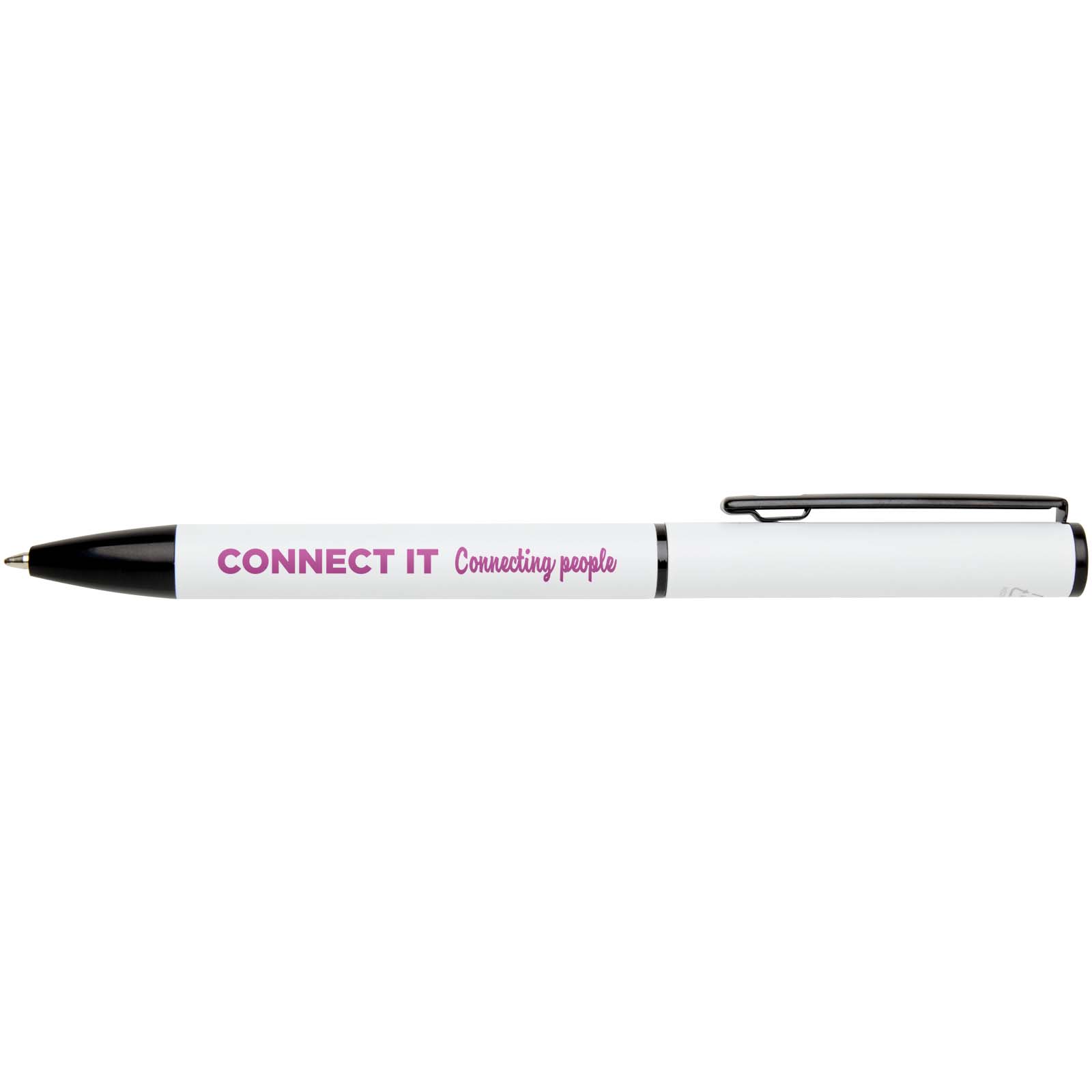 Stylo bille rotatif Verton personnalisé en aluminium recyclé, encre bleue