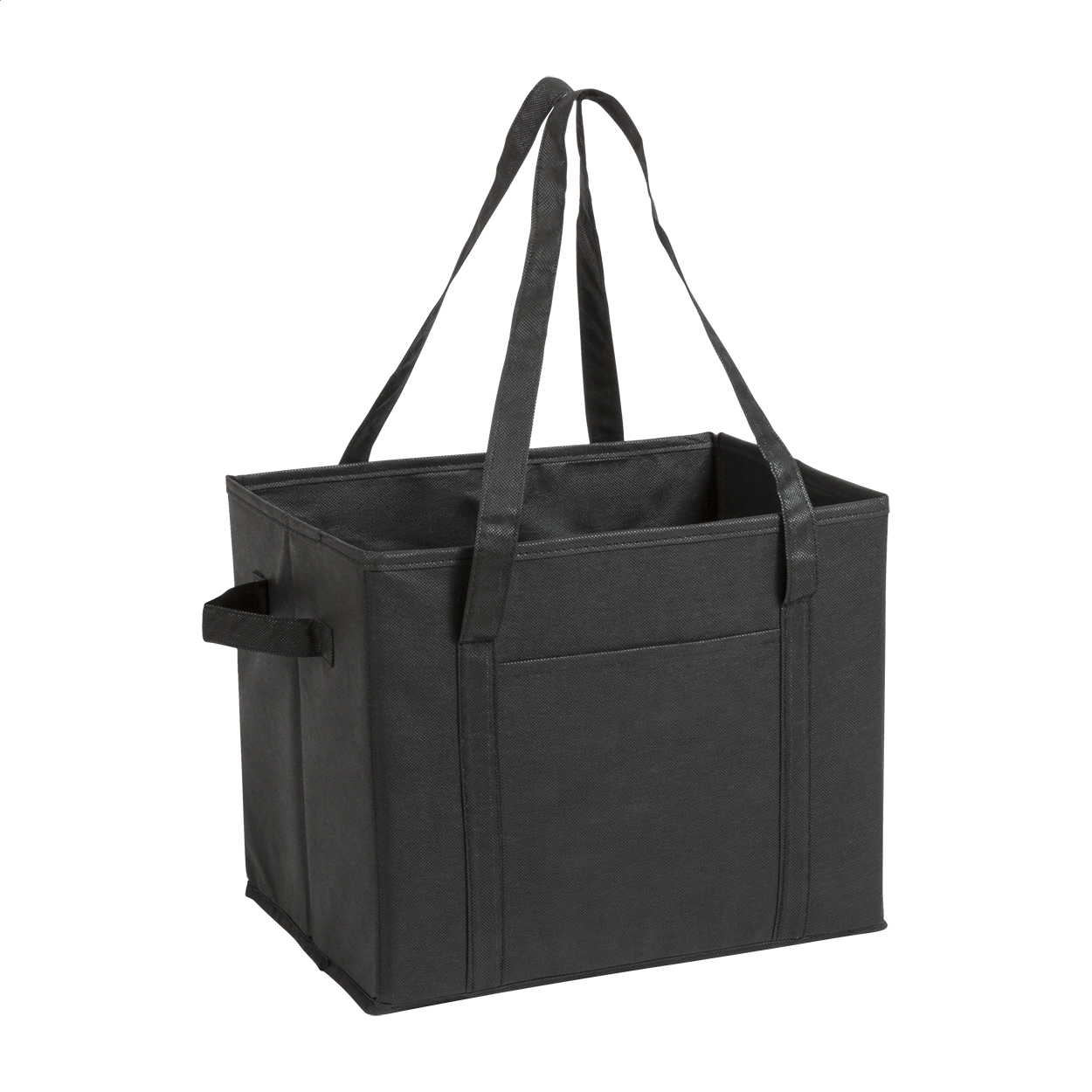 Organiseur de coffre Butix personnalisé pliable en non-tissé avec poignées imprimé avec logo