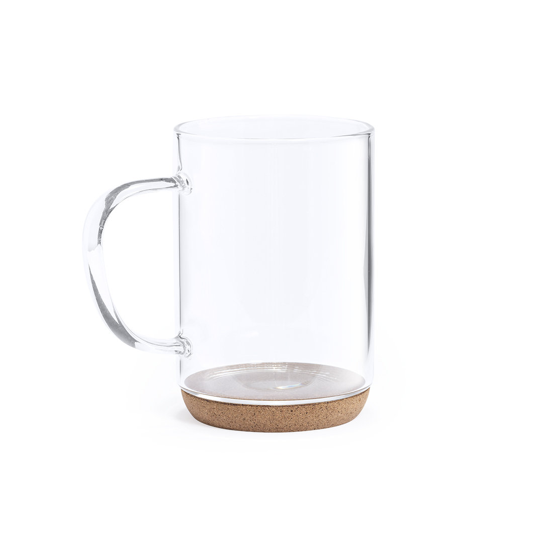 Mug personnalisé en verre 450ml avec base en Liège - Stefano - Zaprinta France