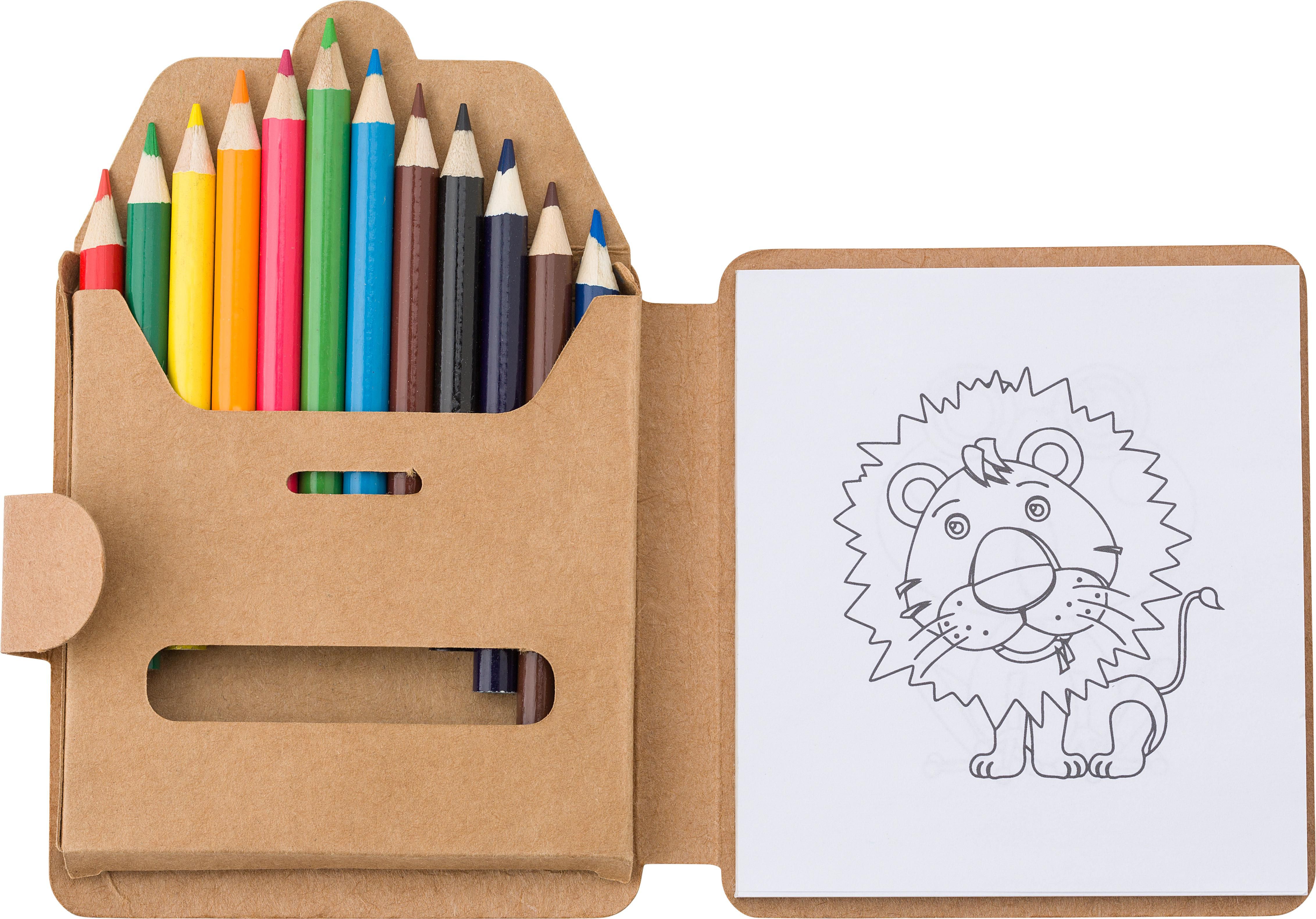 Ensemble de coloriage en carton Arc-en-ciel - Sainte-Maxime imprimé avec logo