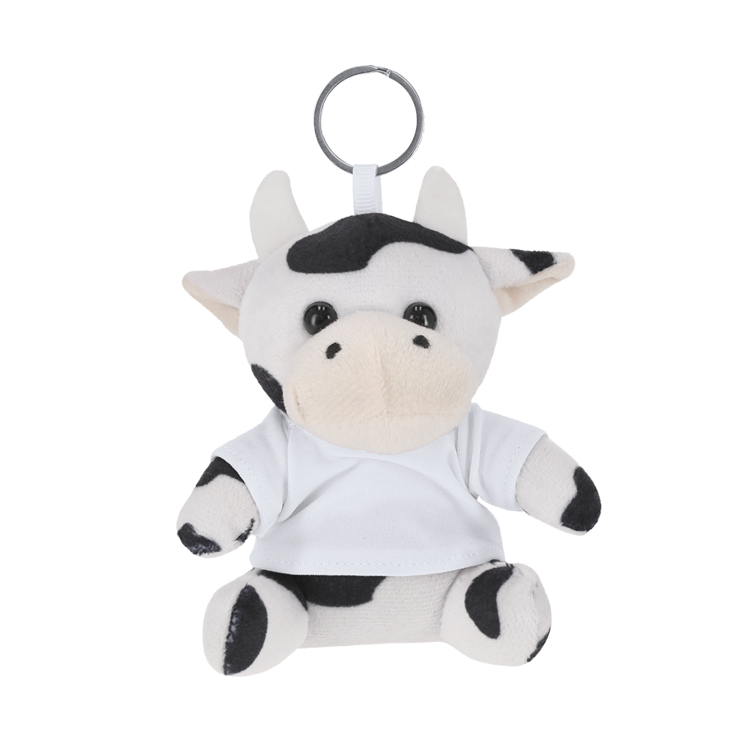 Porte-clés Peluche Vache - Senlisse imprimé avec logo