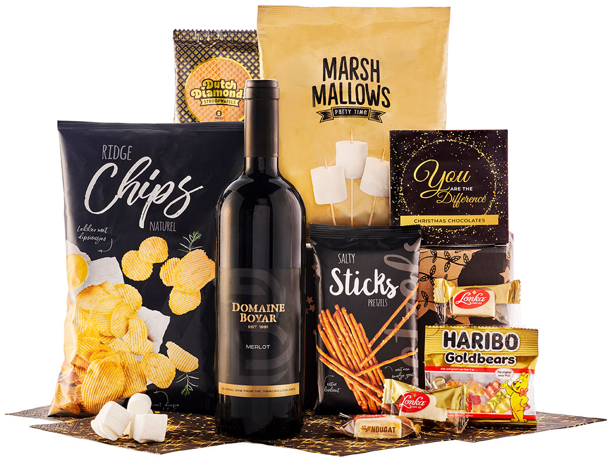 Panier gourmand "Noël" avec 12 gourmandises