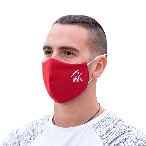 Masque en tissu personnalisé protection coronavirus - Églantine - Zaprinta France