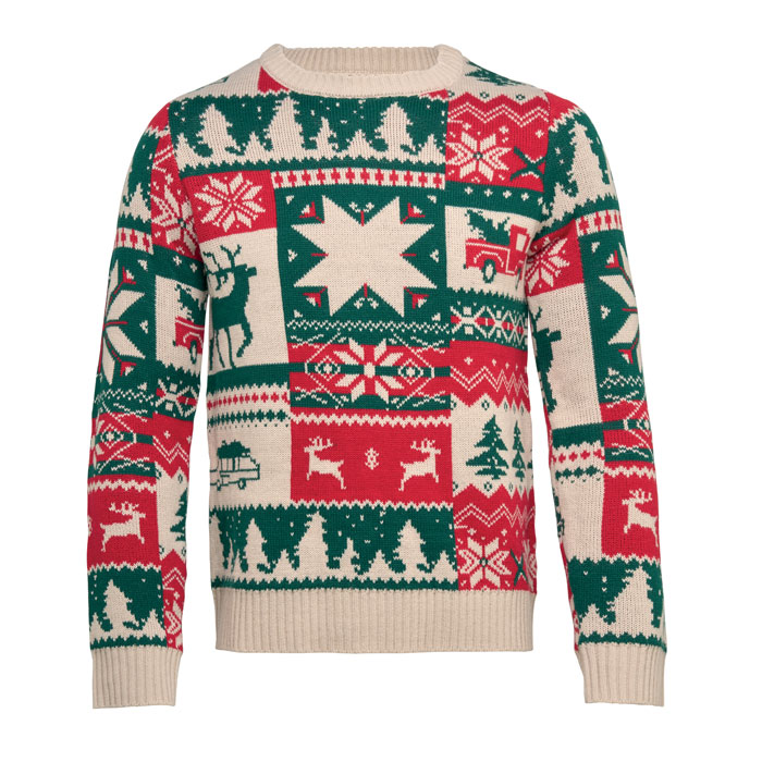 Pull de Noël tricoté S-M