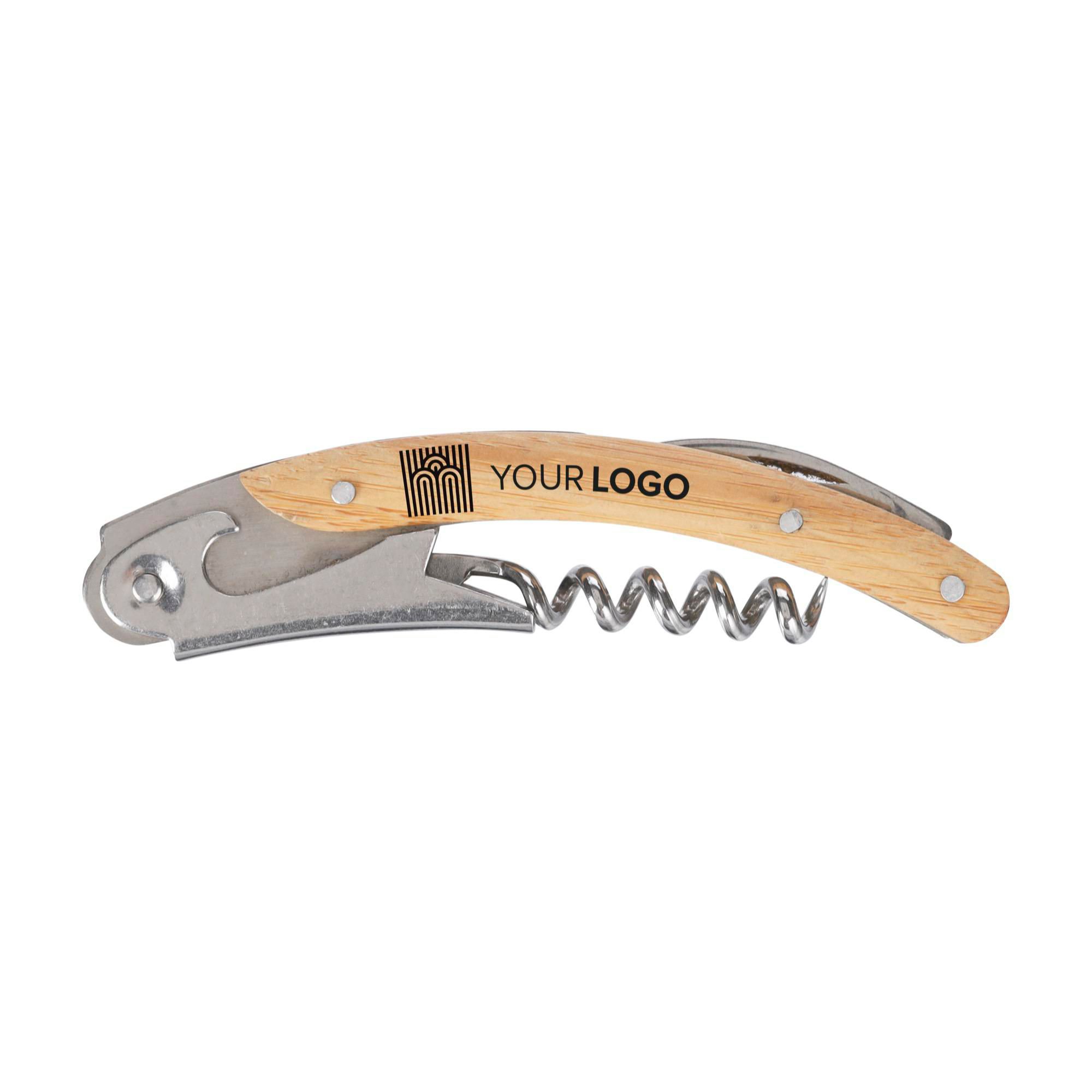 Couteau Sommelier en Bambou Recyclé - Grand-Couronne imprimé avec logo