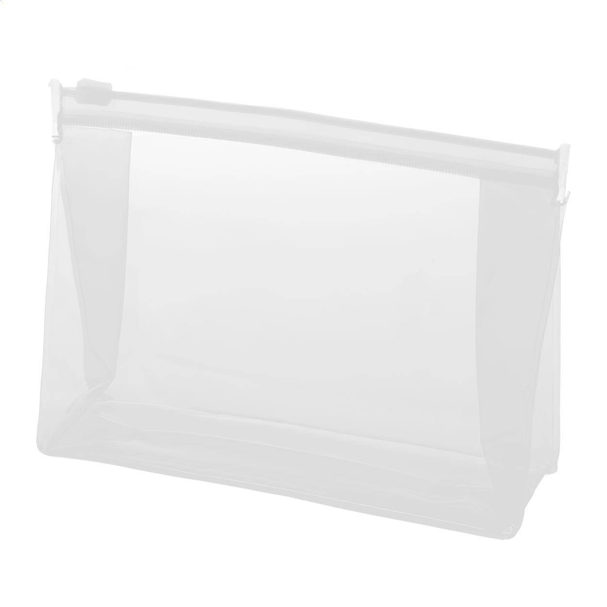 Trousse de toilette transparente Paqua personnalisée en PVC zippée