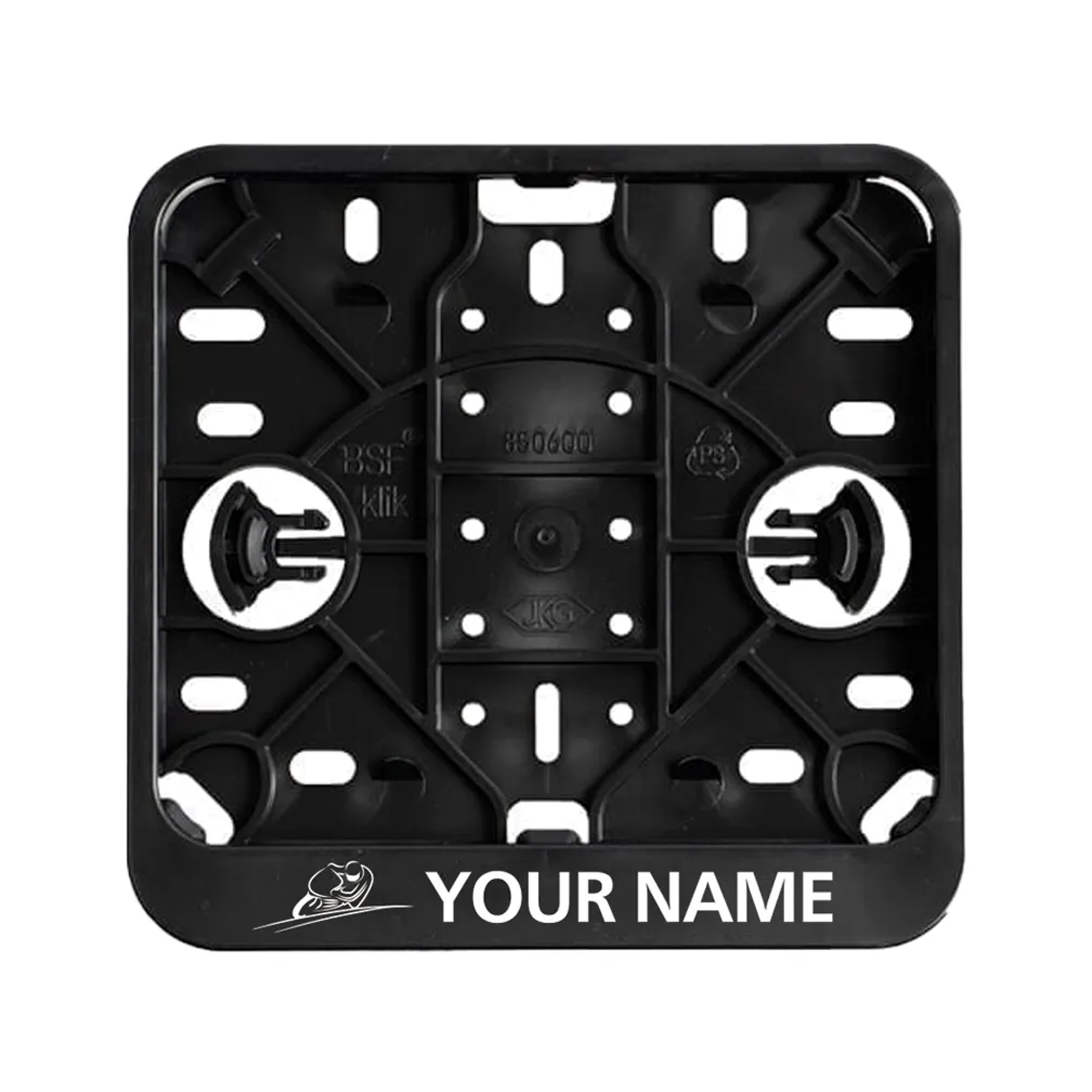 Support de plaque d'immatriculation pour cyclomoteur, carré, BE - Landéan