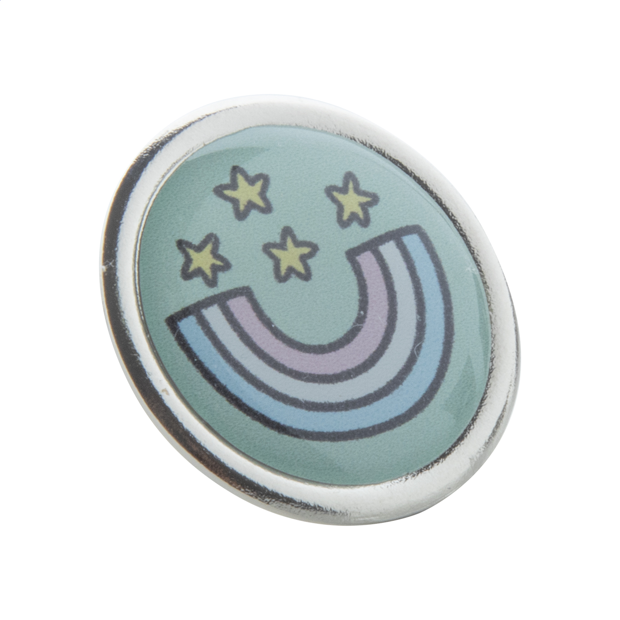 Pin's rond en métal Read personnalisé avec doming époxy imprimé avec logo