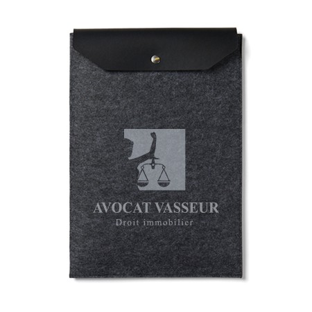 Housse pour ordinateur portable 15" en feutre recyclé VINGA Albon GRS - Saint-Étienne-Estréchoux