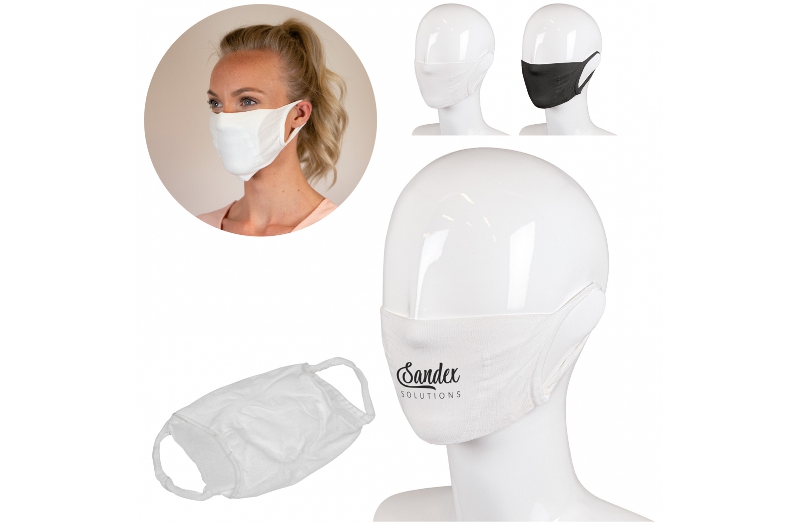 Masque facial réutilisable à double couche avec espace pour un filtre - Vouillé