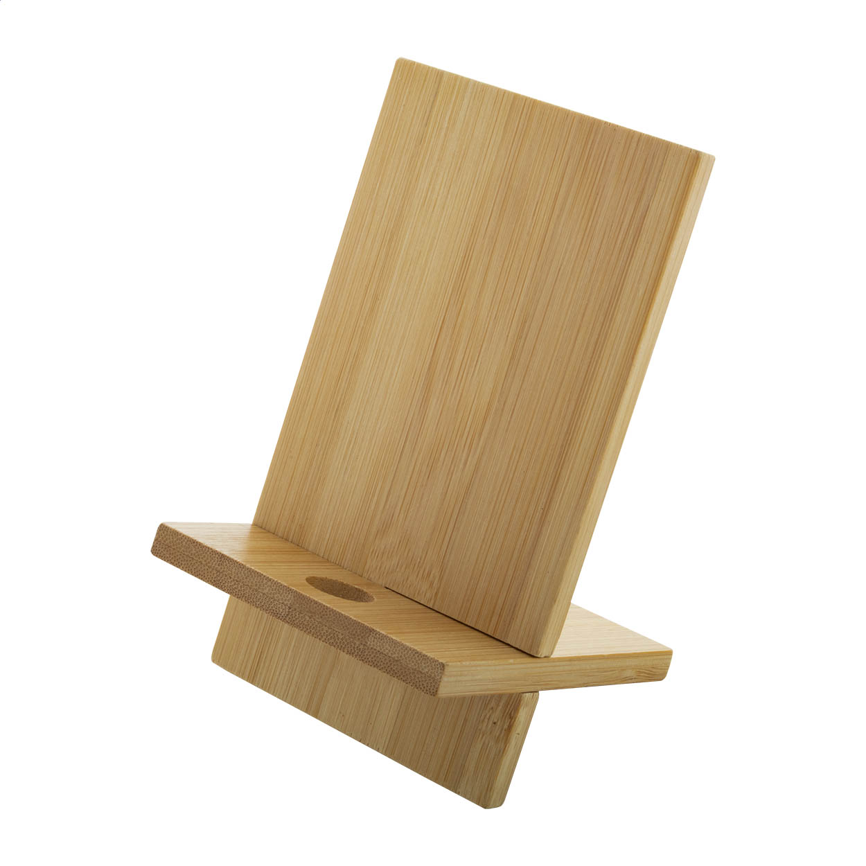 Support de téléphone Gibba personnalisé en bambou avec passe-câble