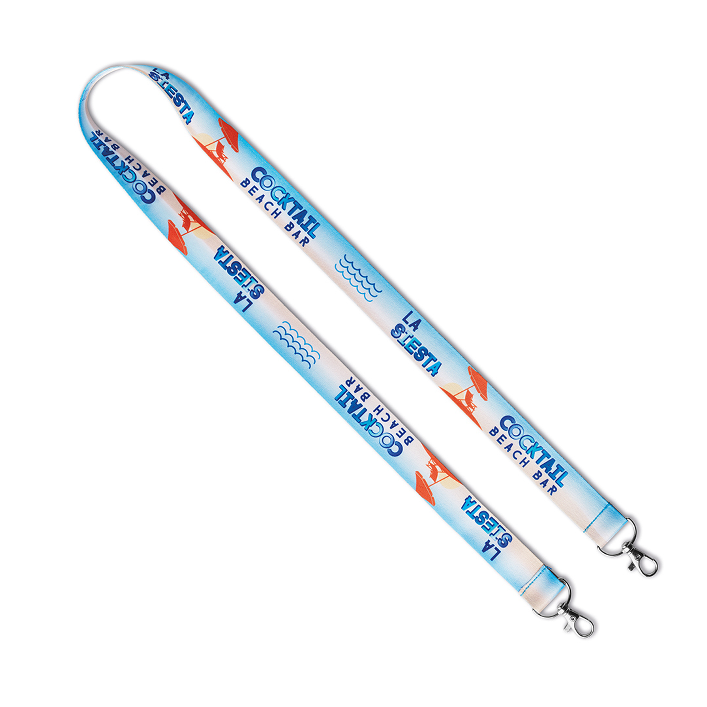 Lanière de sublimation en polyester avec clips - Sourans