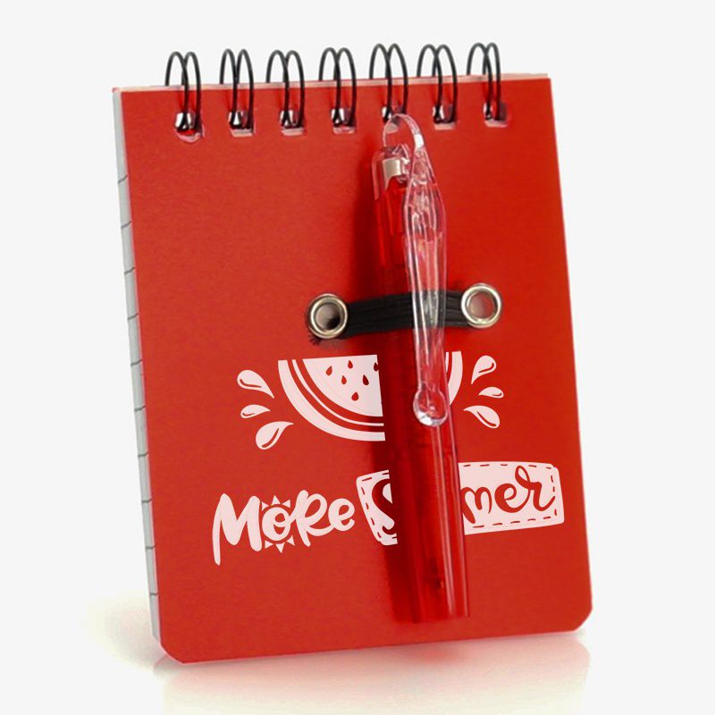Petit cahier personnalisé à spirales avec stylo inclus 60 feuilles 7x9,5x0,7 cm - Dallas