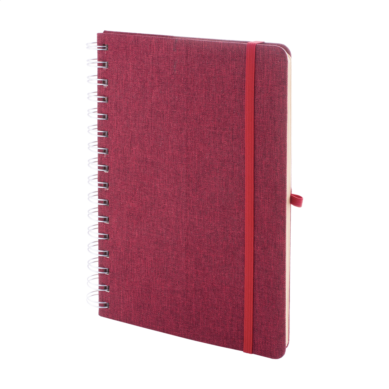 Carnet A5 à spirale Holbook personnalisé en RPET avec support téléphone imprimé avec logo