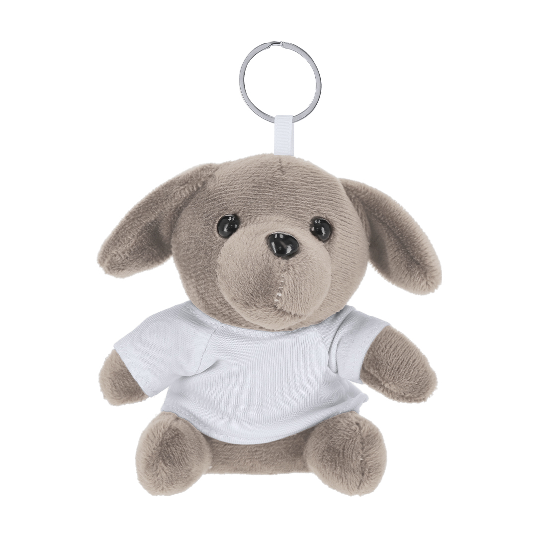 Peluche Porte-clés Chien - Reilhanette imprimé avec logo