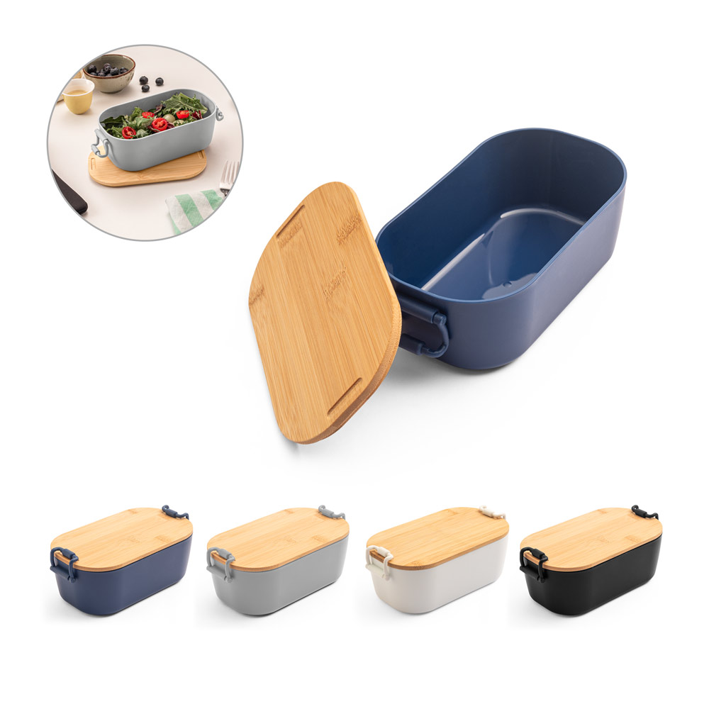 MAHLEB. Boîte étanche en PP avec couvercle en bambou