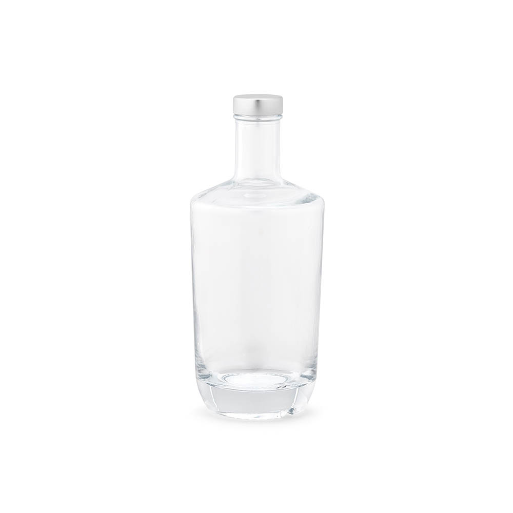 Bouteille en verre Trent personnalisée 790 ml, couvercle GPI argenté imprimé avec logo