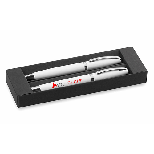 Coffret avec deux stylos personnalisés en métal - Bergerac - Zaprinta France