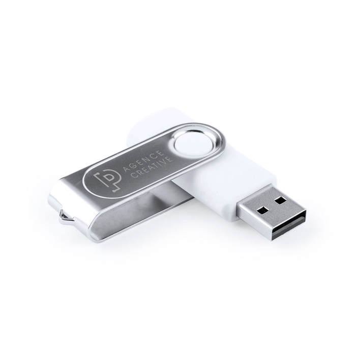 Clé usb personnalisée blanche 16 GB  - Louis