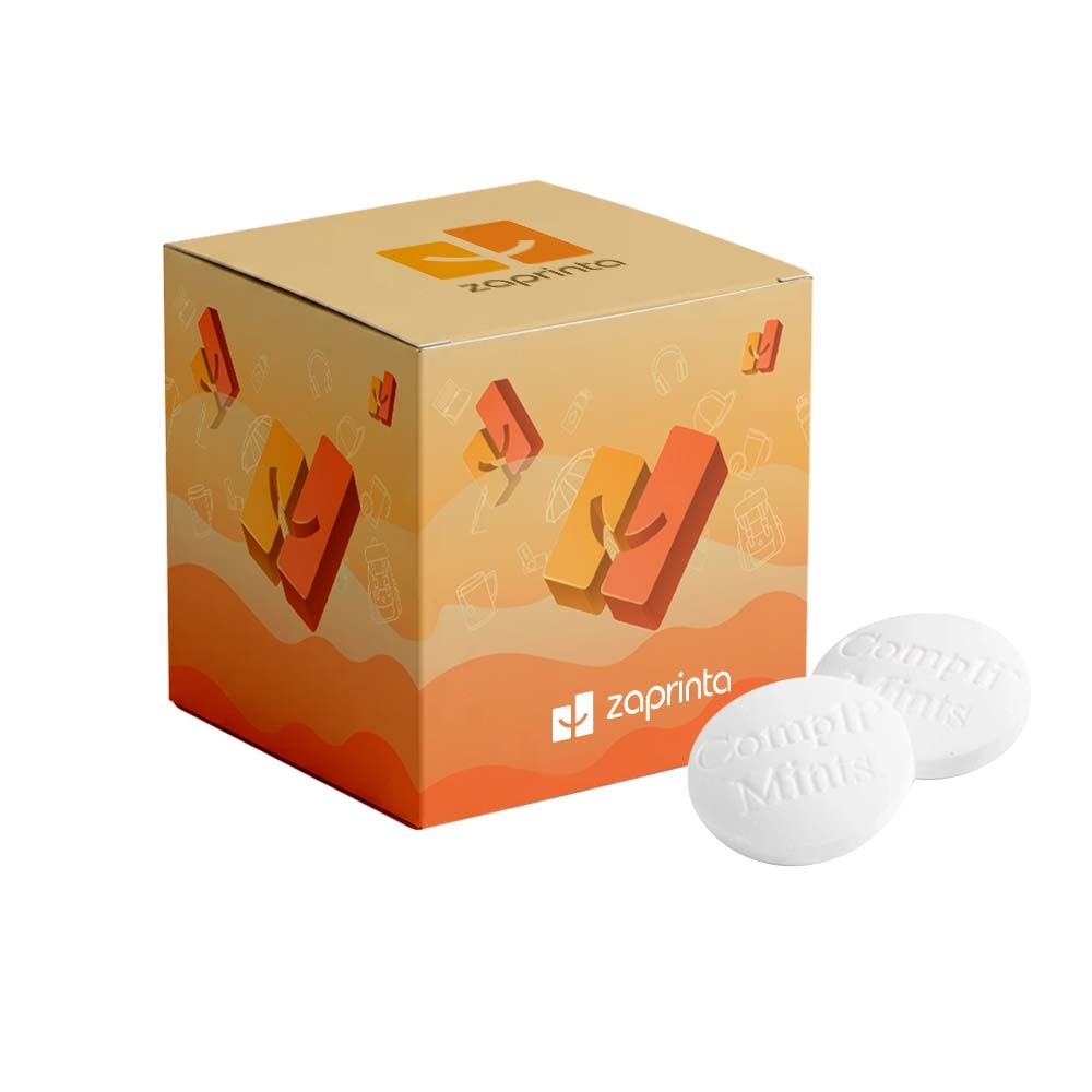 Cubes de Menthe Poivrée Blancs Personnalisés - Bages