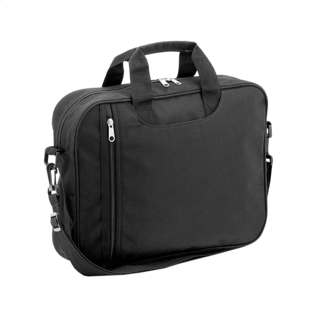 Porte-documents zippé Dokkux personnalisé en polyester 600D avec bandoulière imprimé avec logo