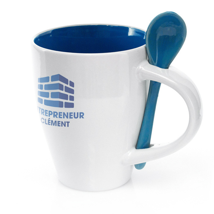 Mug personnalisé avec cuillère 350ml - Vale