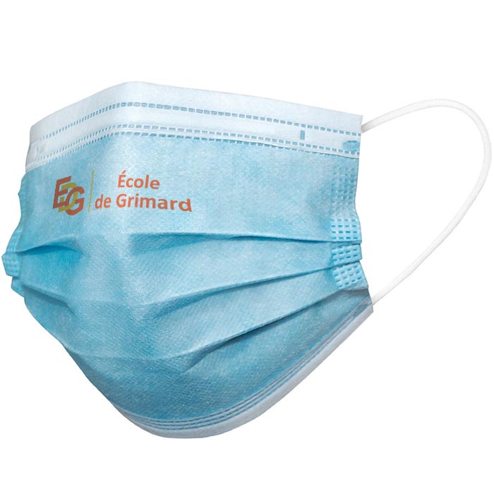 Masque chirurgical bleu pour enfant personnalisable - Pepino