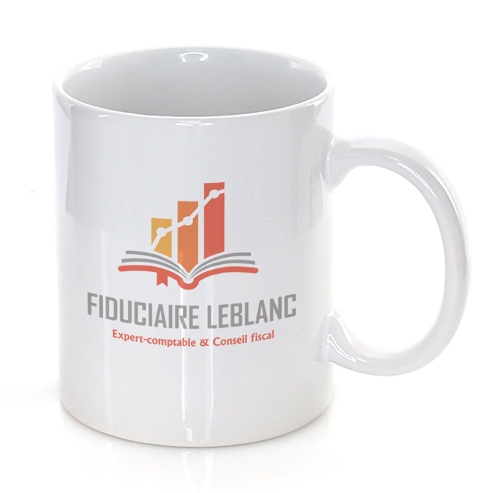Mug personnalisé blanc en céramique  350 ml - Constanza