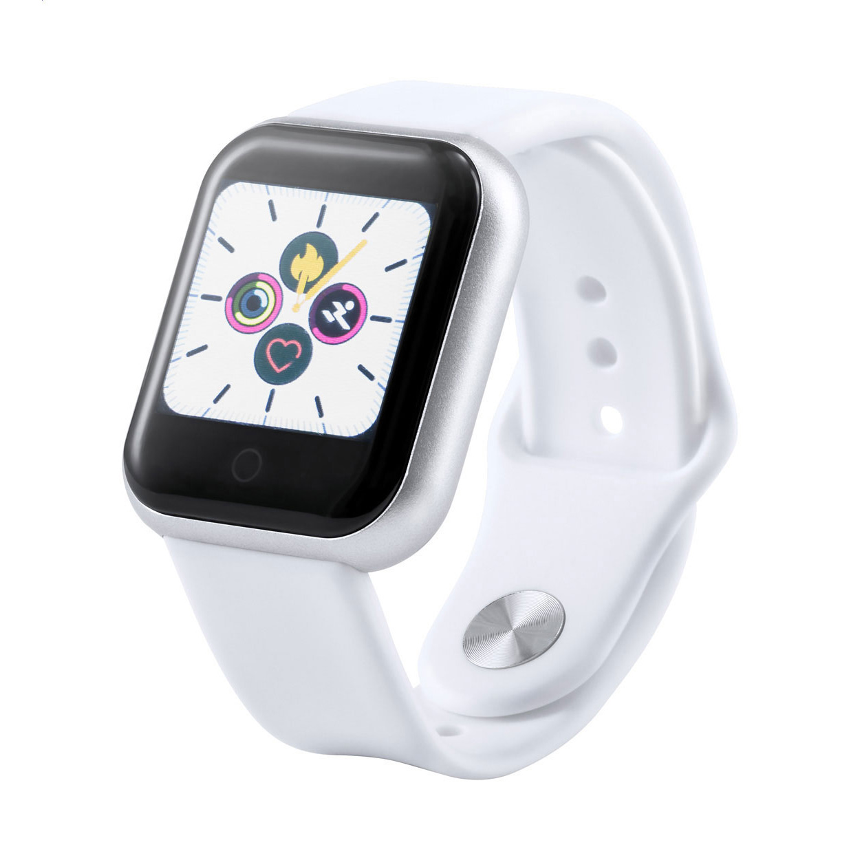 Montre connectée Wristo personnalisée, fréquence cardiaque et tension imprimé avec logo