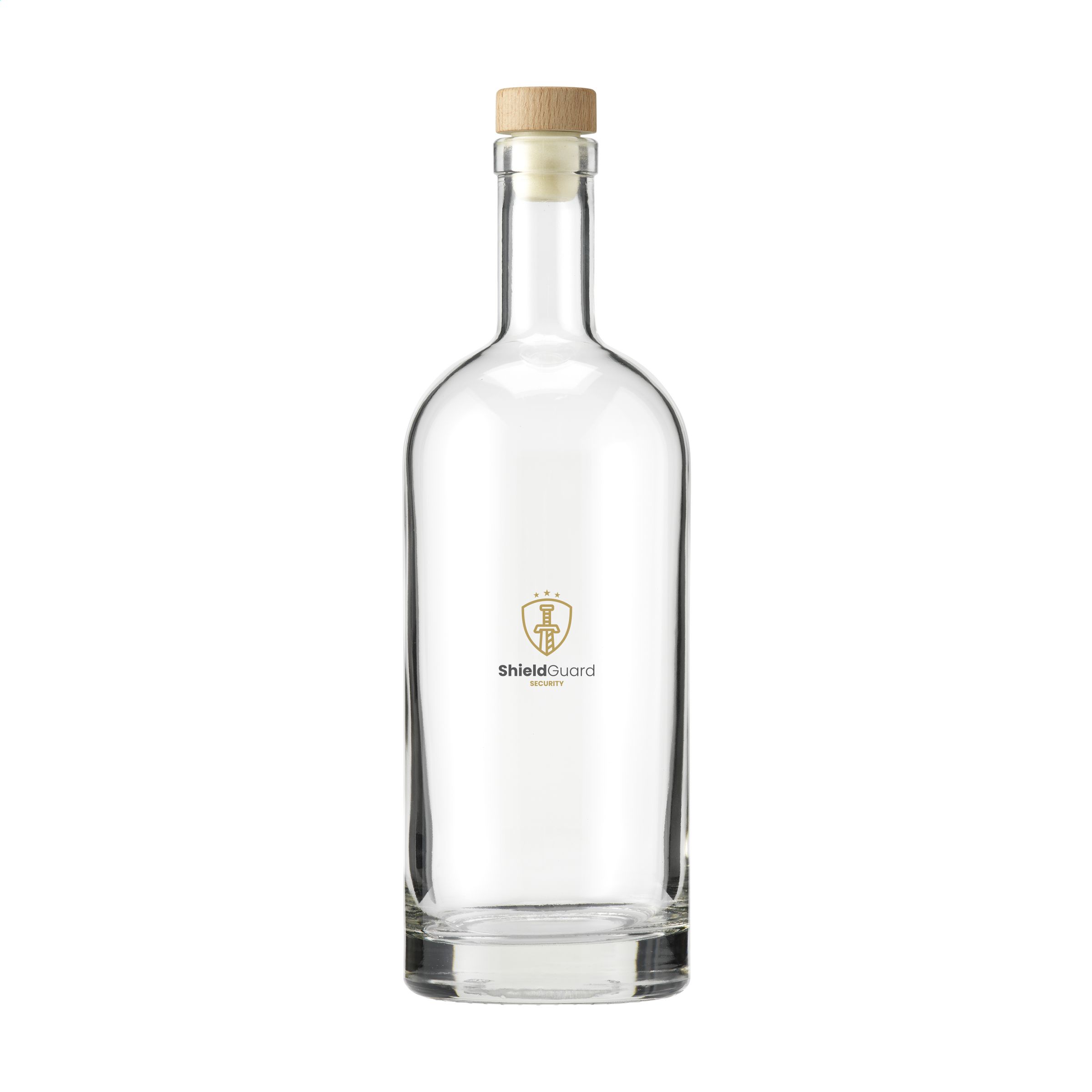 Bouteille d'Eau en Verre avec Bouchon en Bois 1L - Sceau-Saint-Angel