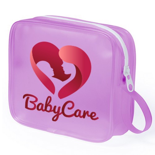 Trousse de toilette personnalisée translucide avec fermeture éclair 16,5 x 14 x 5 cm - Dalia