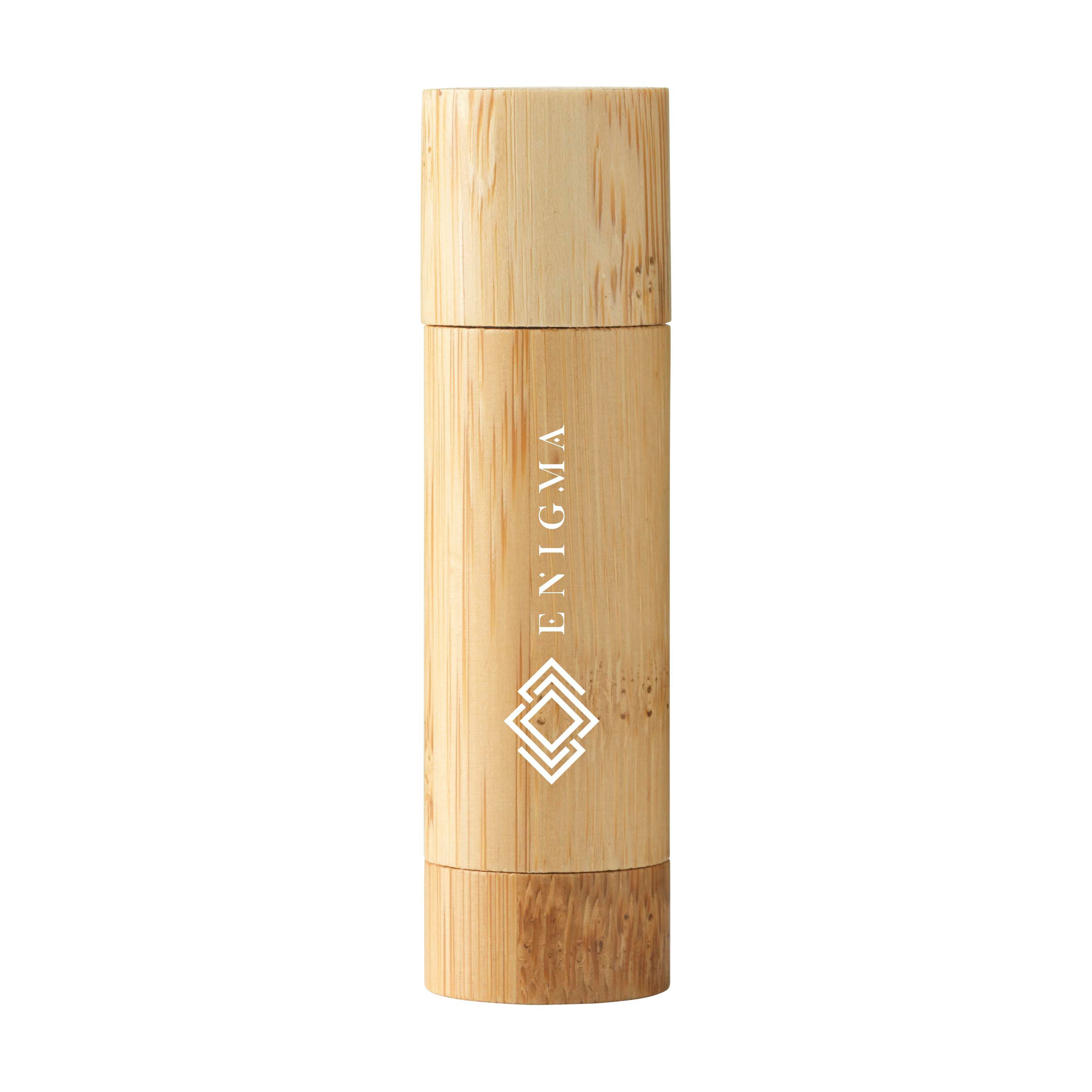 Baume à lèvres Bamboo Nura personnalisé, étui en bambou et PP imprimé avec logo