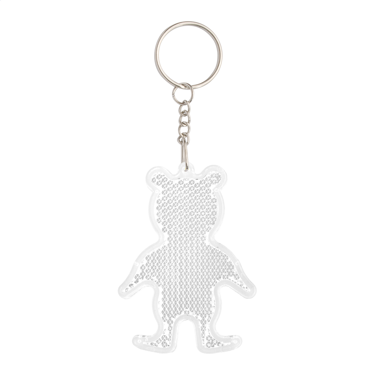 Porte-clés réfléchissant Safebear personnalisé en forme d'ours imprimé avec logo