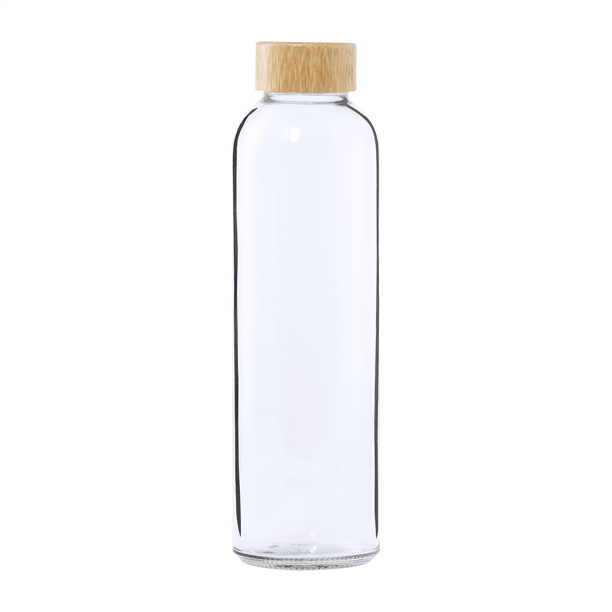 Gourde Bokol personnalisée en verre, bouchon bambou, 500 ml