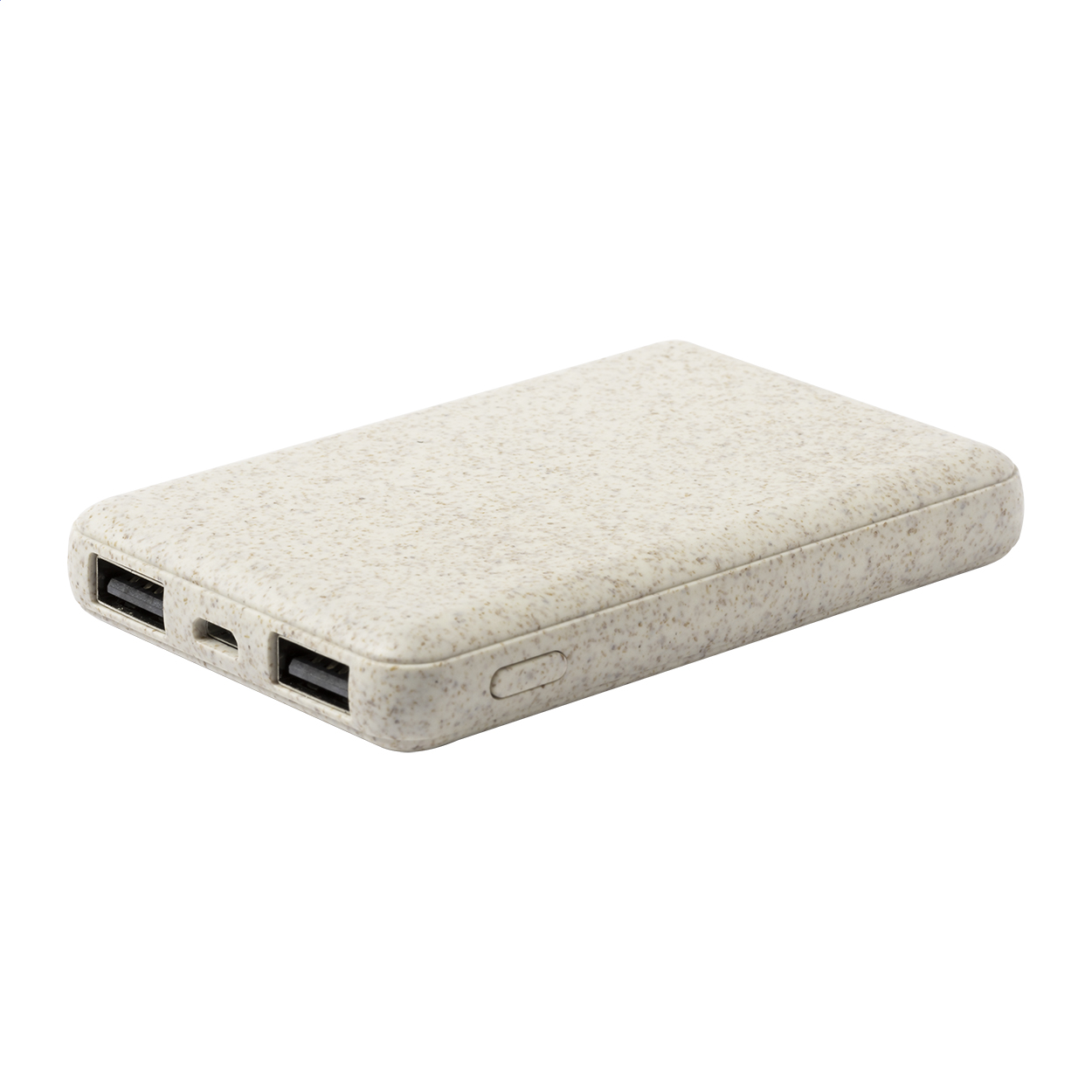 Batterie externe Durum personnalisée en paille de blé écologique, 5000 mAh