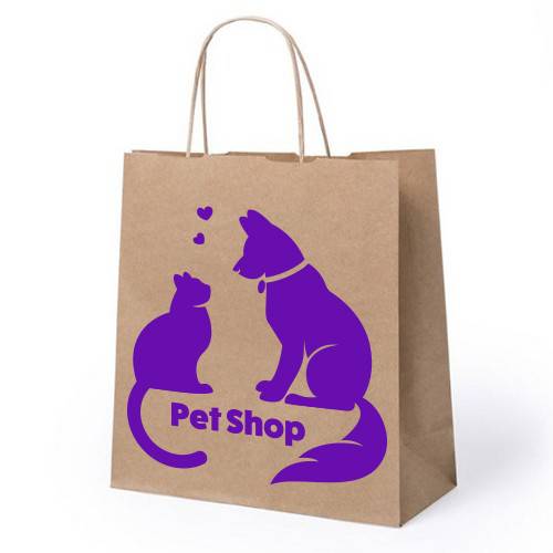 Sac en papier kraft avec soufflet 22 x 23 x 9cm 100g/m² - Ica