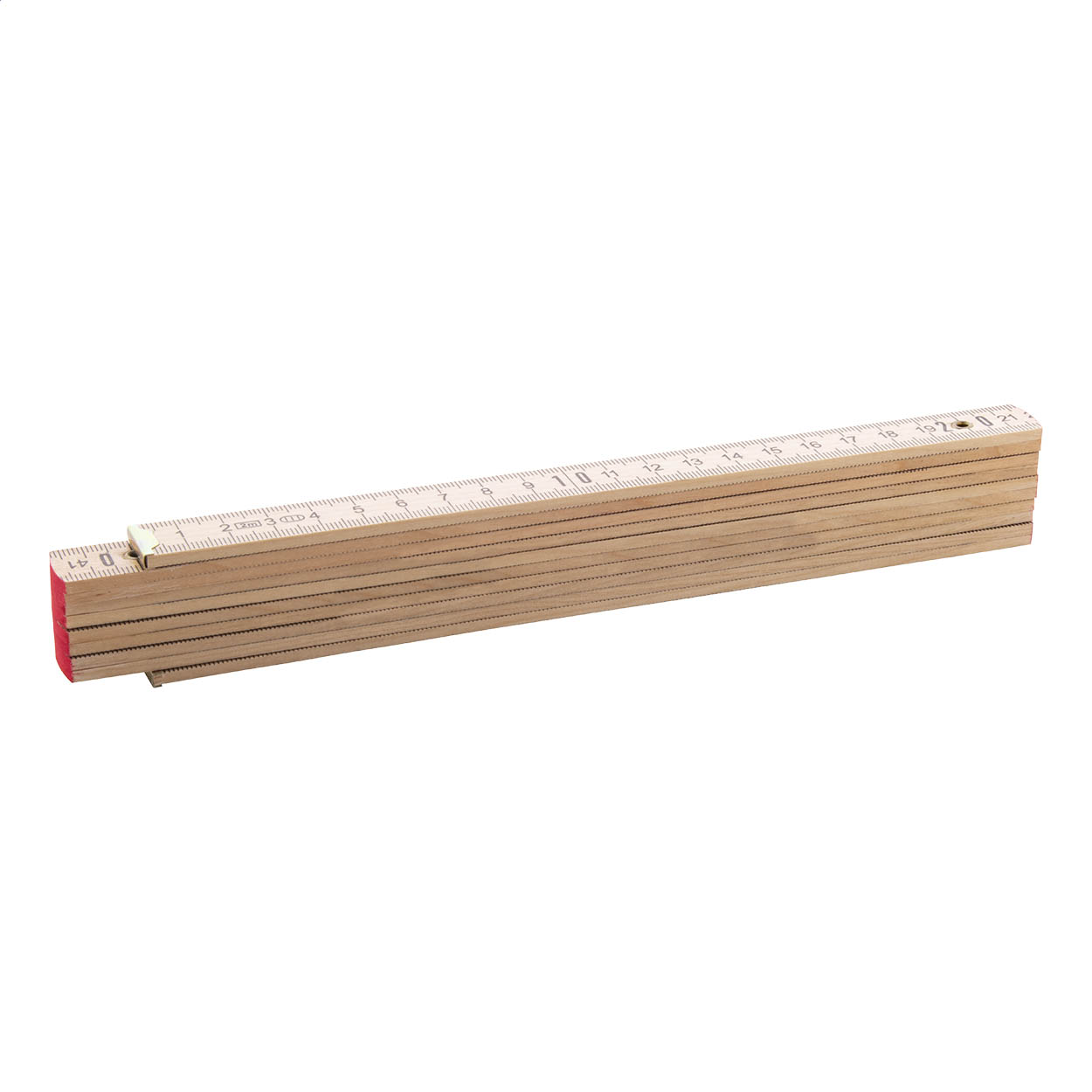 Mètre pliant Gable personnalisé en bois, 2 m, pour artisans et chantiers imprimé avec logo