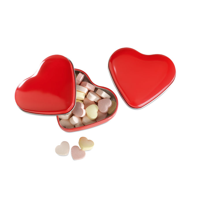 Boîte en forme de cœur personnalisée avec bonbons - Zaprinta France
