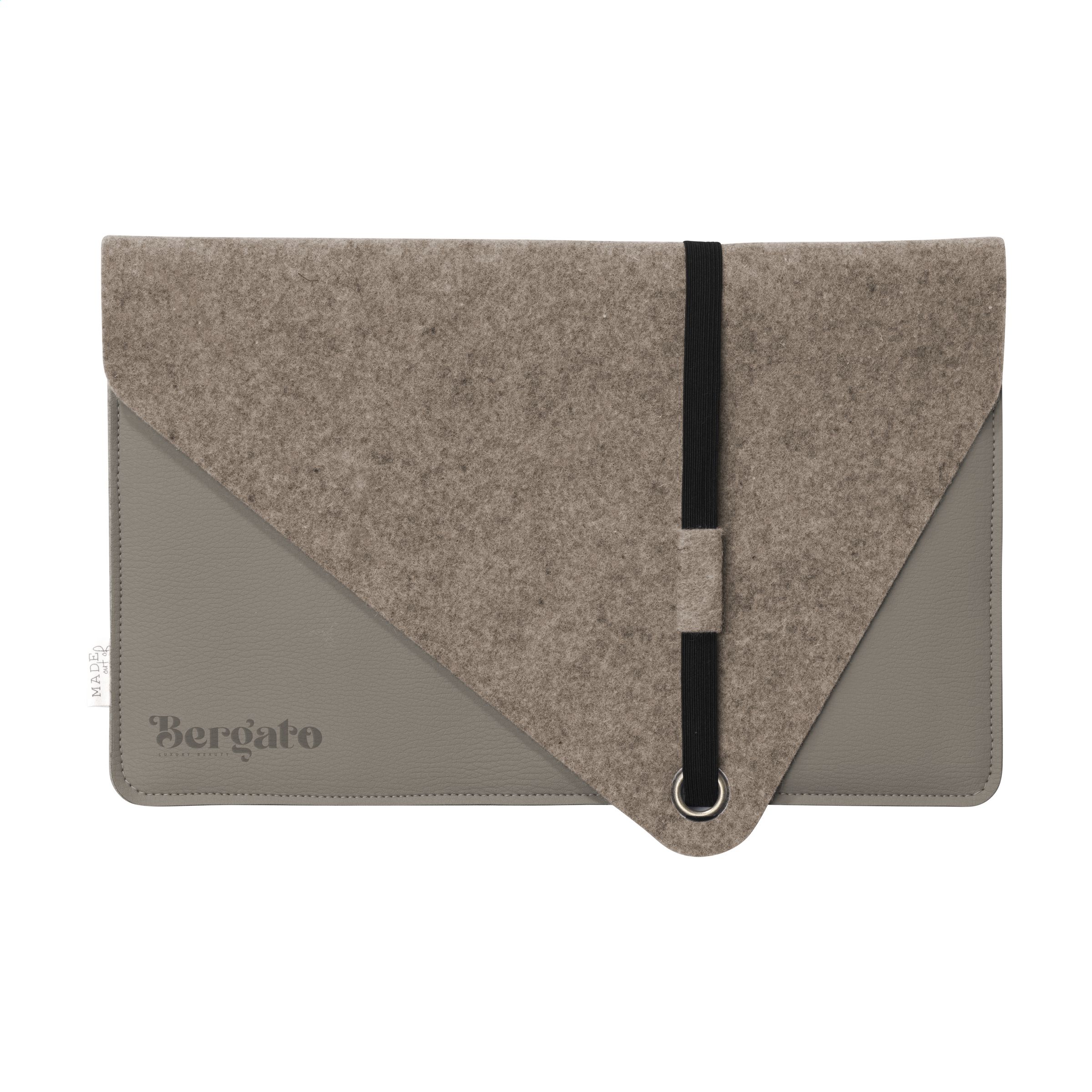 Recycled Felt & Apple Leather Laptop Sleeve 13 inch - Zaprinta France