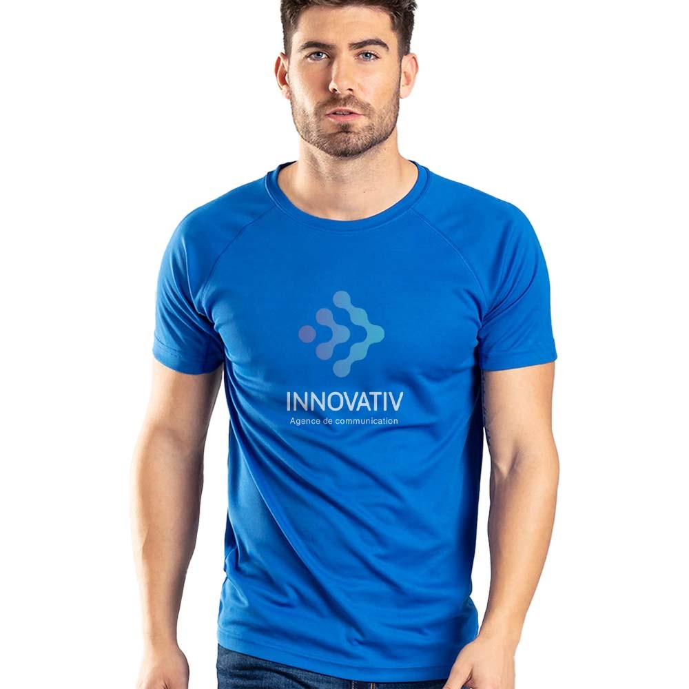 T-shirt technique personnalisable à col rond 135 g/m² - Basile