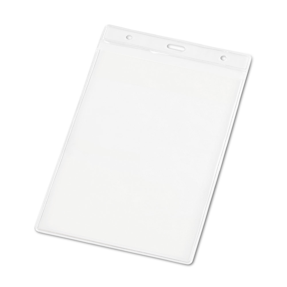 Porte-badge vertical en PVC avec trous pour mousqueton (110x170mm) - Saint-Germain-lès-Arpajon