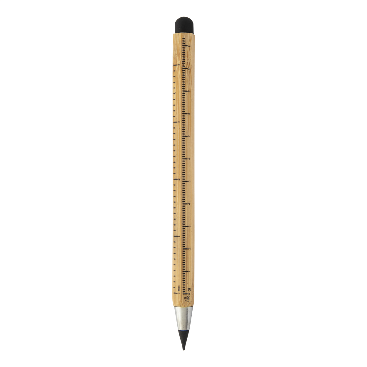 Stylo sans encre Boloid personnalisé en bambou avec règle et stylet imprimé avec logo