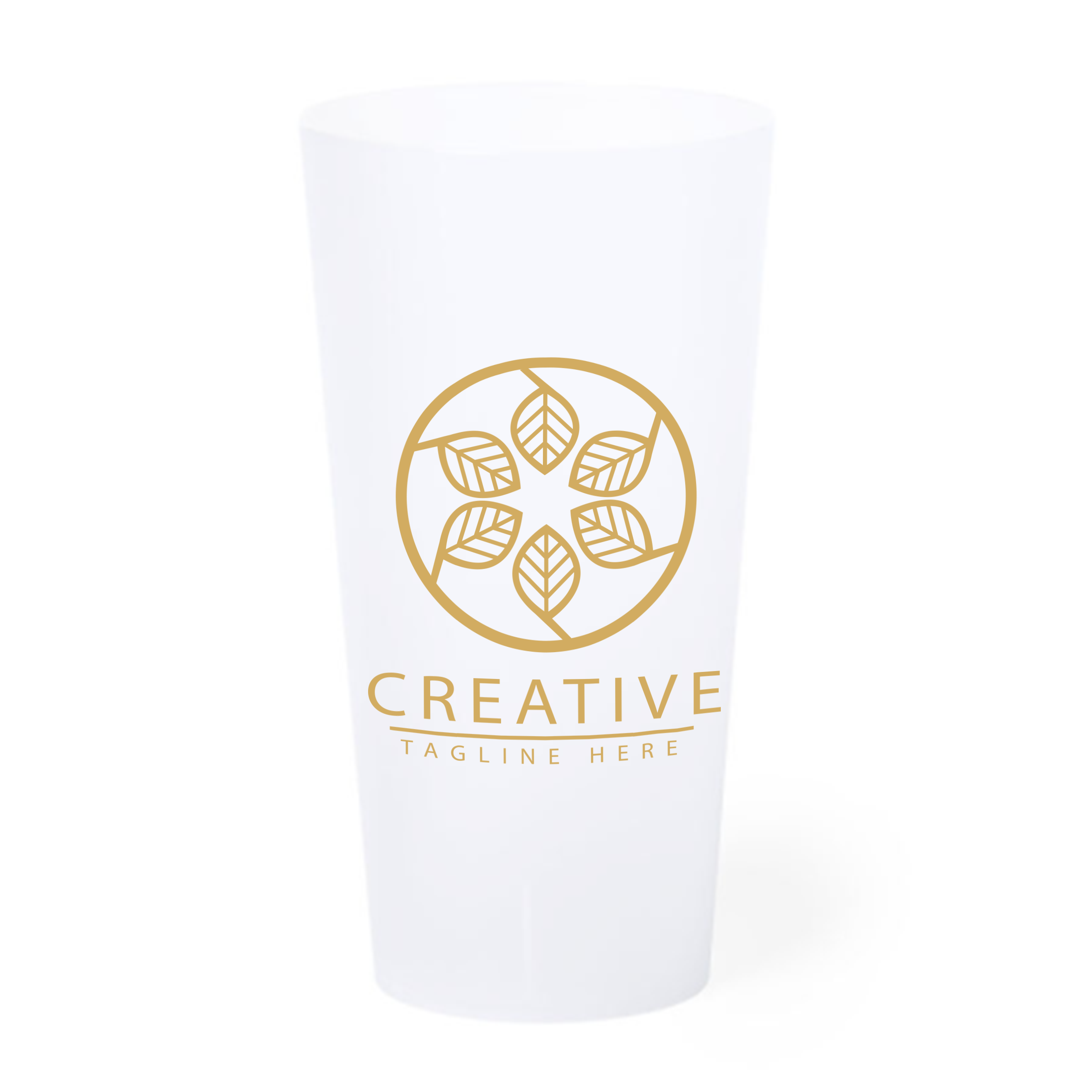 Gobelet plastique réutilisable personnalisé 400ml givré - Portland